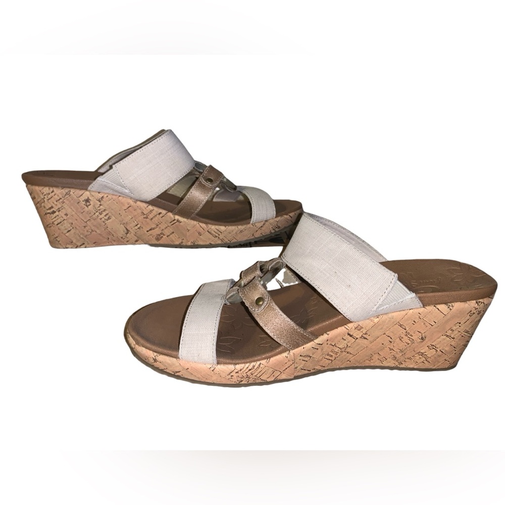 Skechers Women’s Luxe Foam Wedge Sandals Cali Beverlee Sail Away Natural Sz 8.5 - Picture 6 of 8